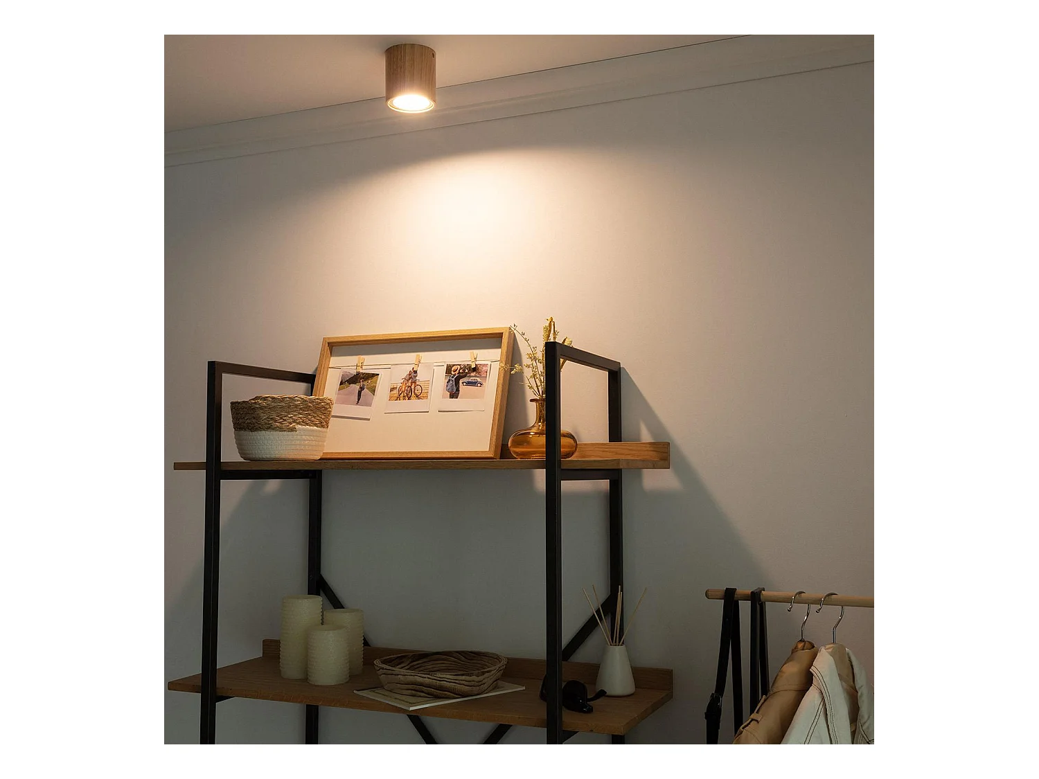 Plafonnier LED Bois 6W Esben  2700K Blanc chaud