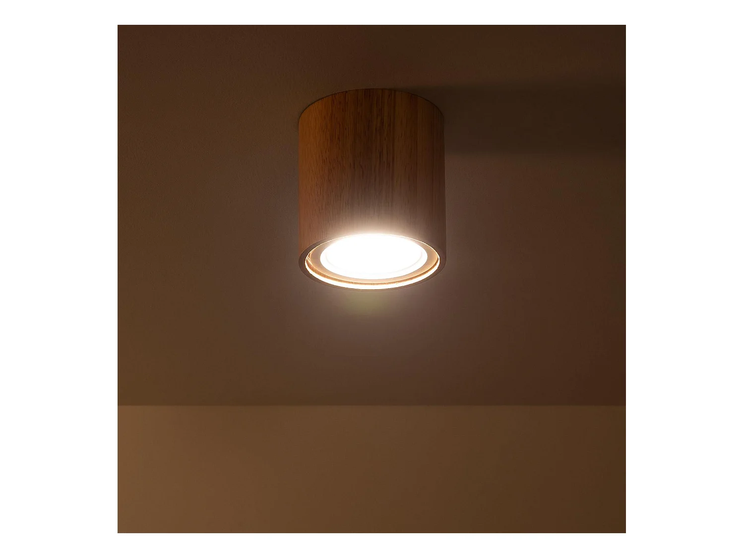 Plafonnier LED Bois 6W Esben  2700K Blanc chaud