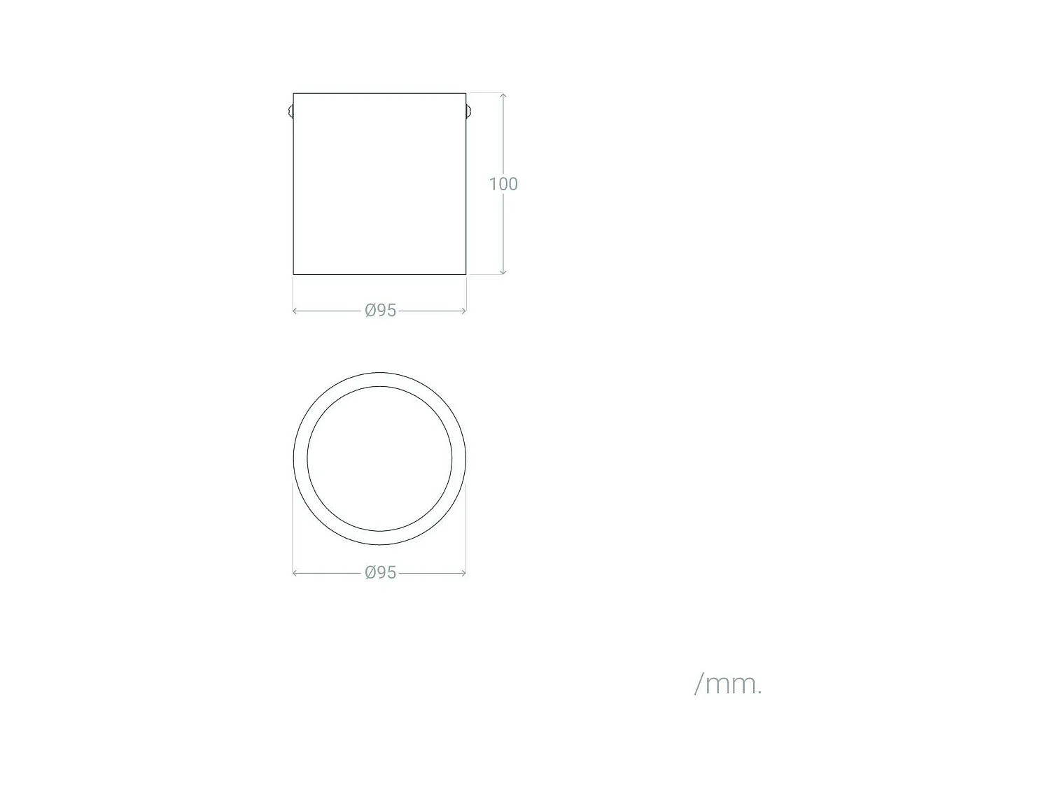 Plafonnier LED Bois 6W Esben  2700K Blanc chaud