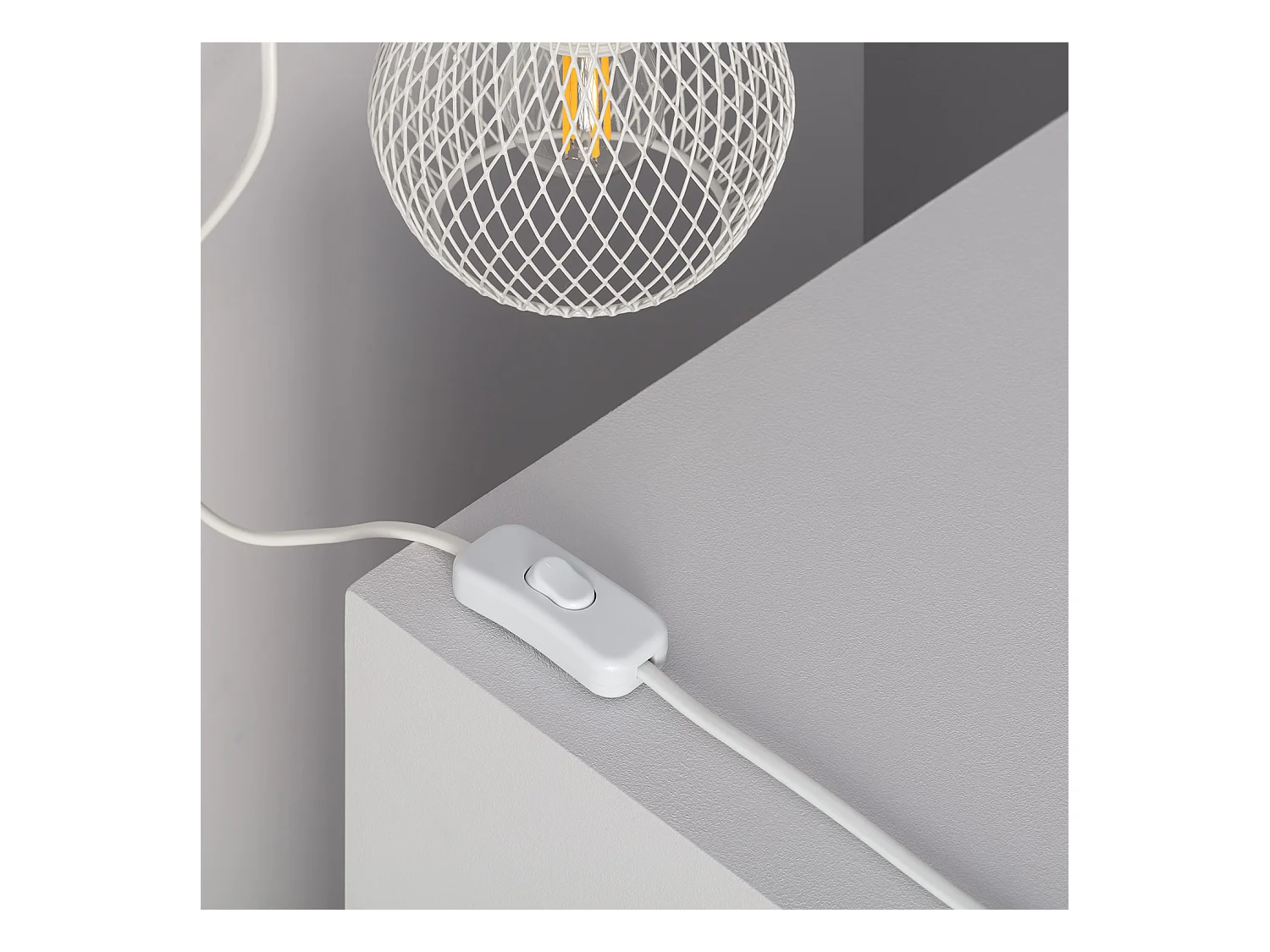 Lampe Murale Bois et Métal Monah Blanc