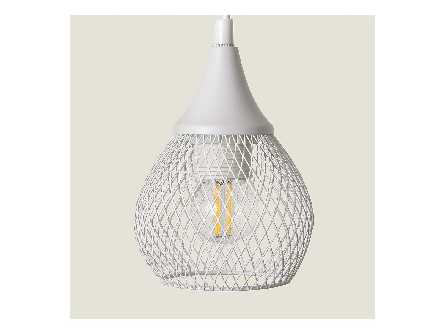 Lampe Murale Bois et Métal Monah Blanc