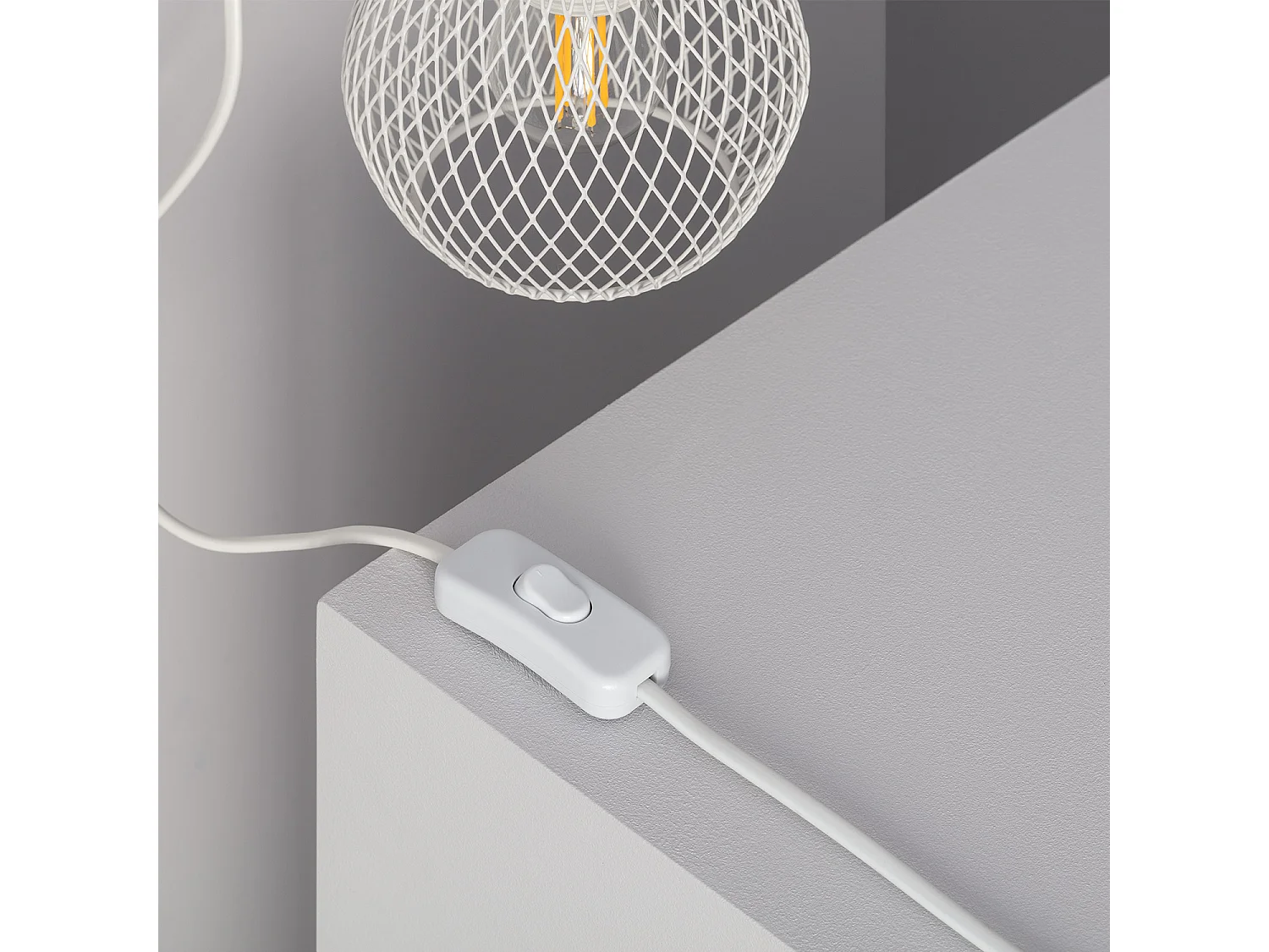 Lampe Murale Bois et Métal Monah Blanc