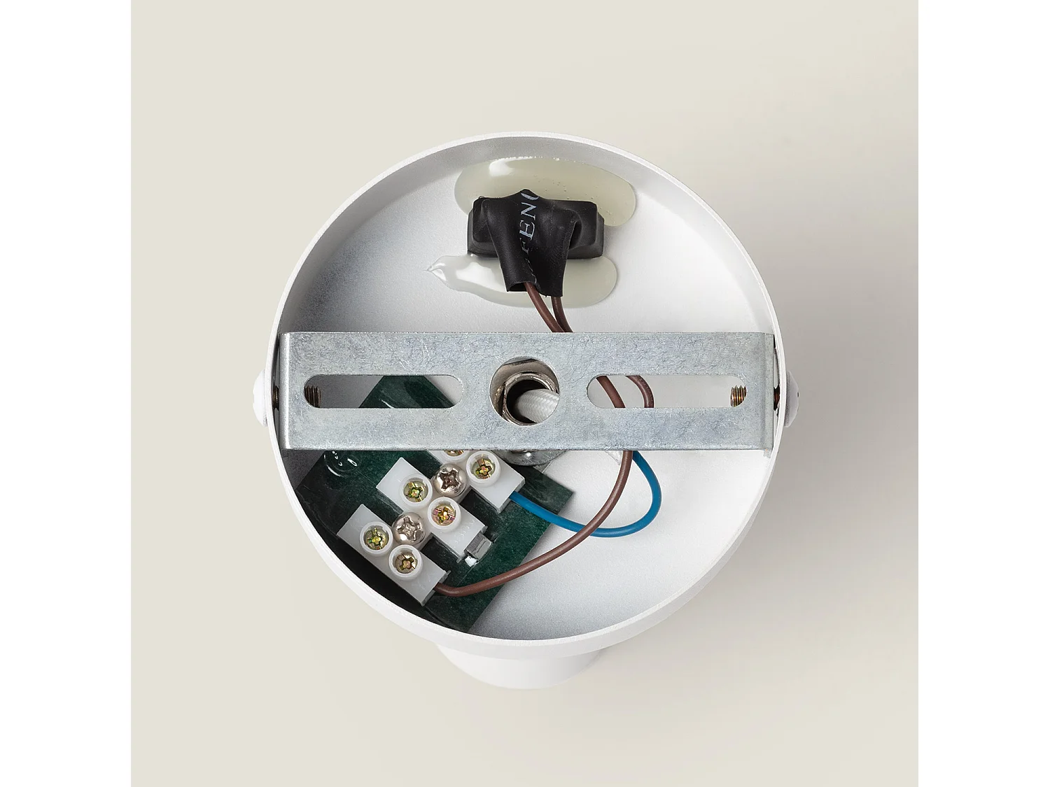 Lampada da Parete Allumio Orientabile con Interruttore 1 Faretto Bianco Oasis Bianco