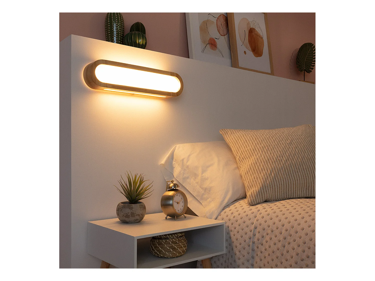 Applique da Parete LED 12W Legno Egil 2700K Bianco Caldo