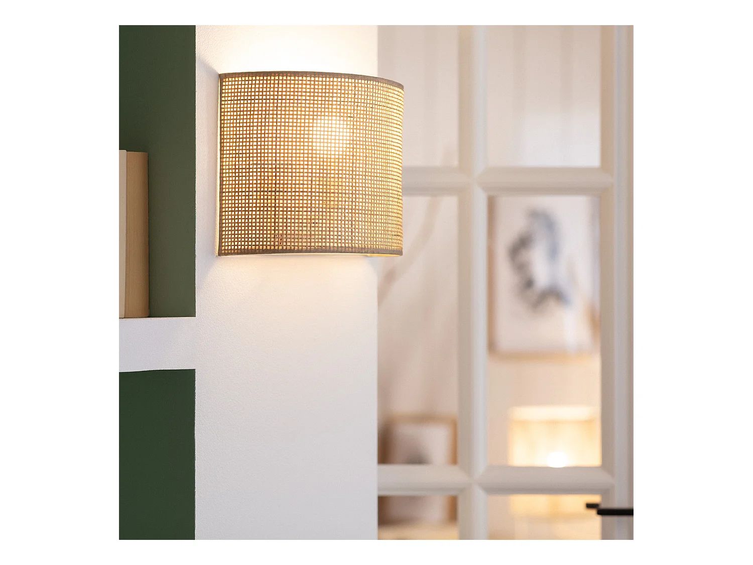 Applique Murale Rotin Baracoa Nusu Naturel