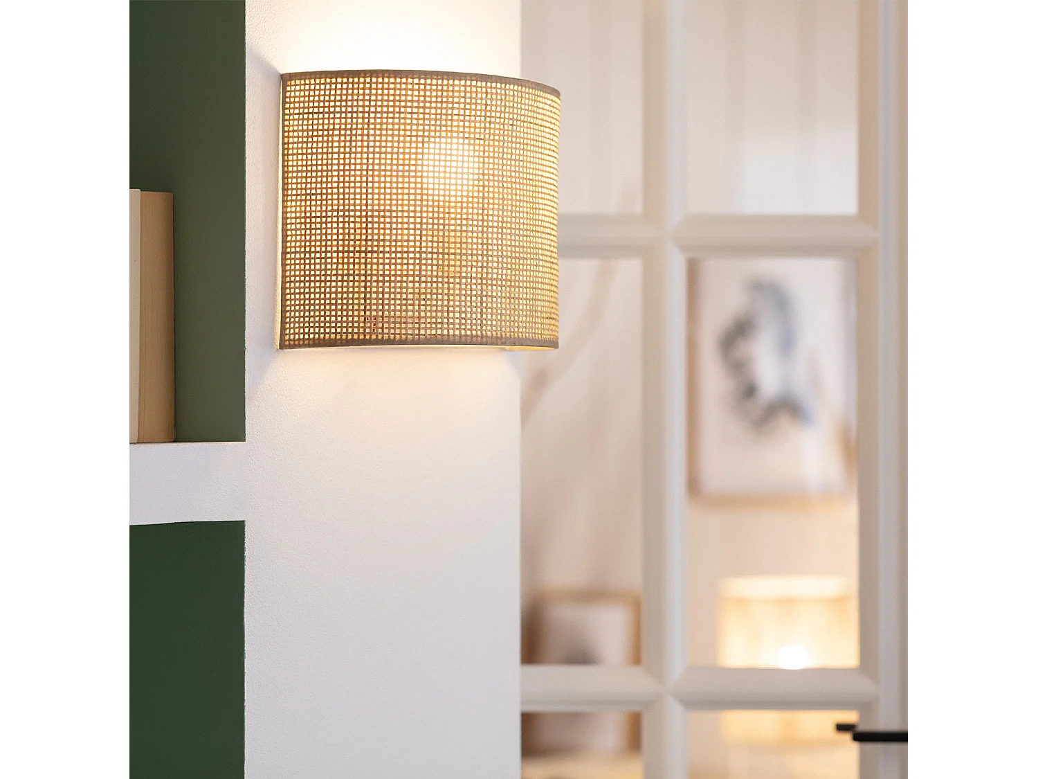 Applique Murale Rotin Baracoa Nusu Naturel