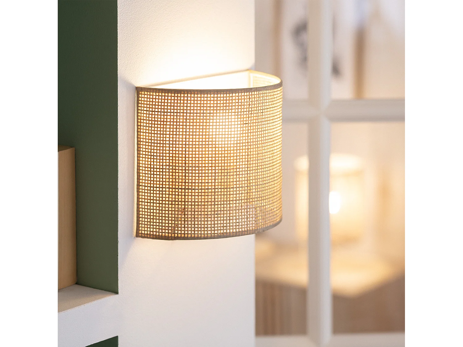 Applique Murale Rotin Baracoa Nusu Naturel