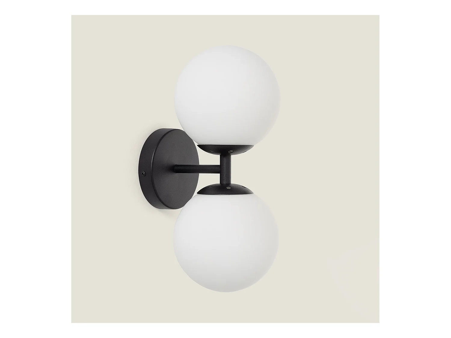 Lampe Murale Métal et Verre Balts Duplo  Noir