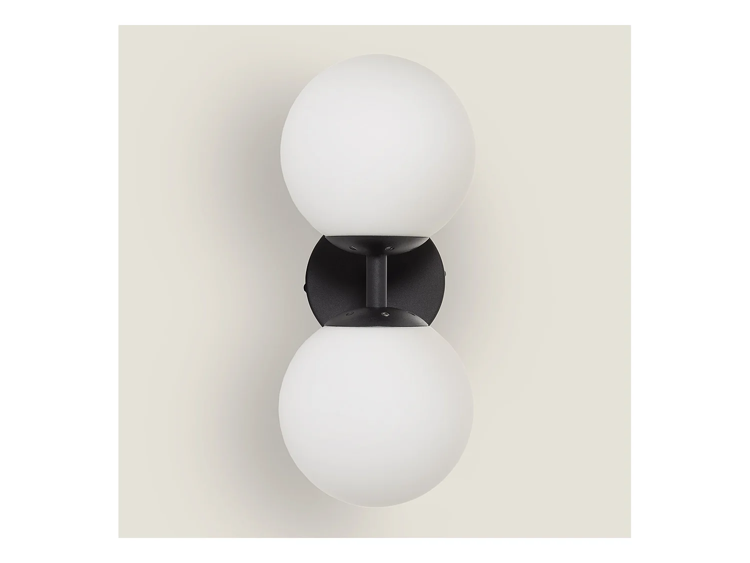 Lampe Murale Métal et Verre Balts Duplo  Noir