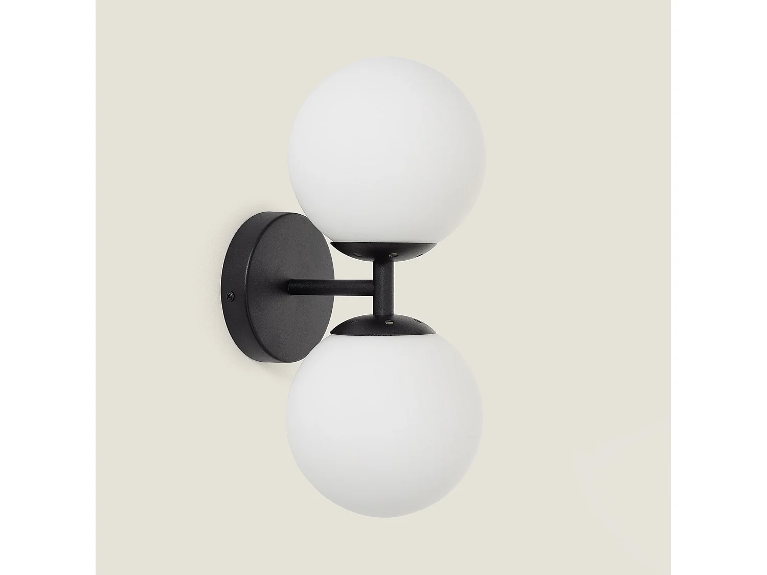 Lampe Murale Métal et Verre Balts Duplo  Noir