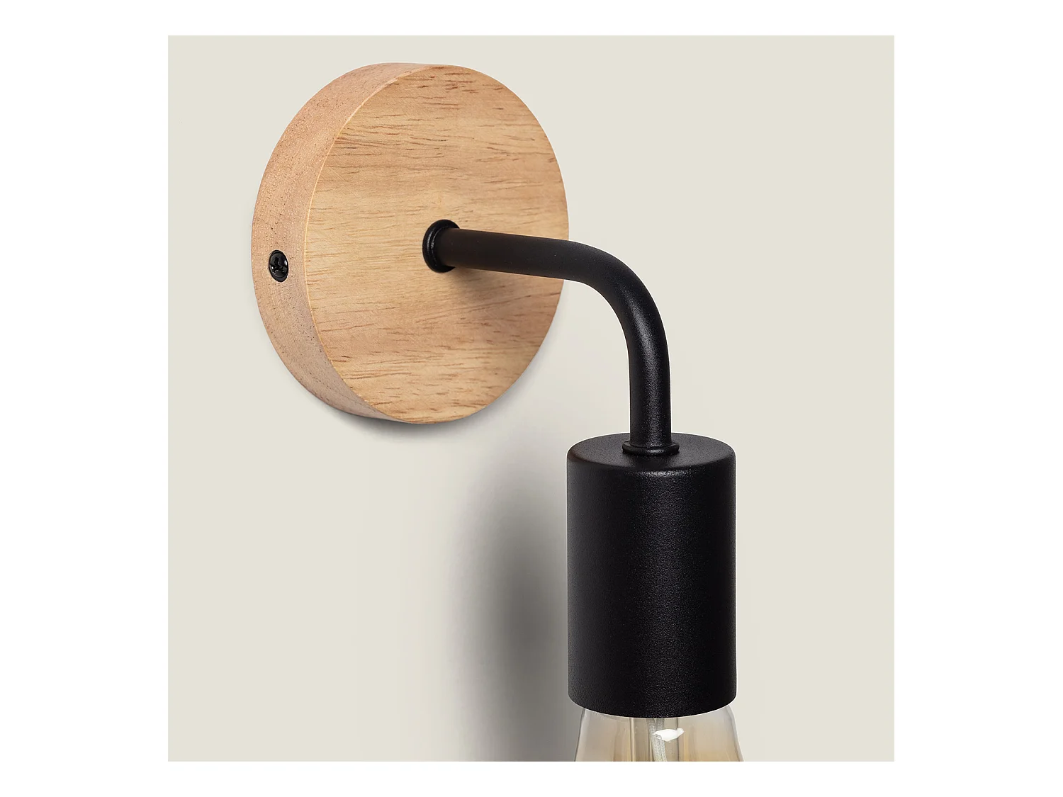 Lampe Murale Bois et Métal Jedali Noir