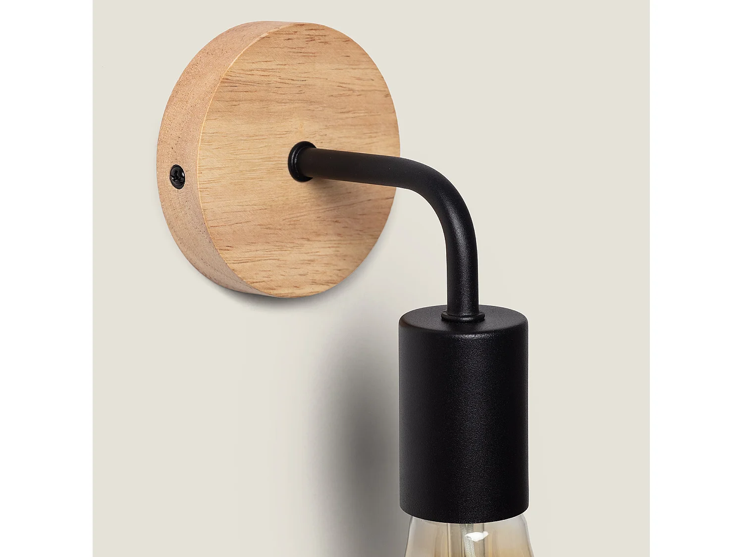 Lampe Murale Bois et Métal Jedali Noir