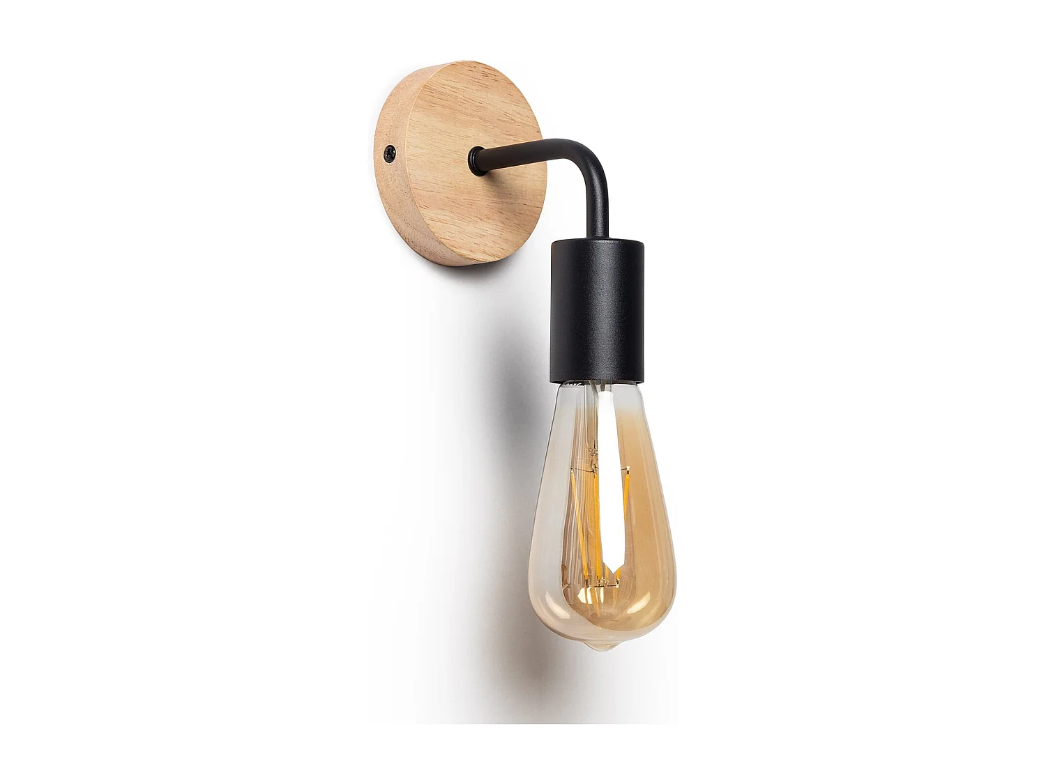 Lampe Murale Bois et Métal Jedali Noir