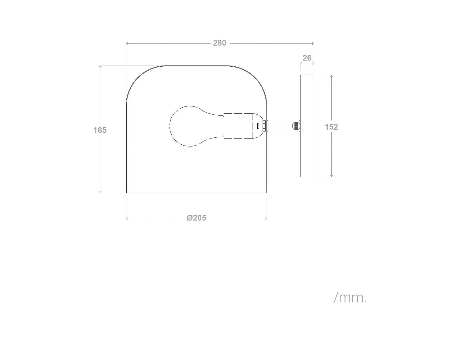 Lampe Murale Métal Bedourie Noir