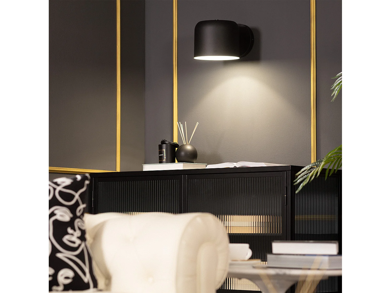 Lampe Murale Métal Bedourie Noir