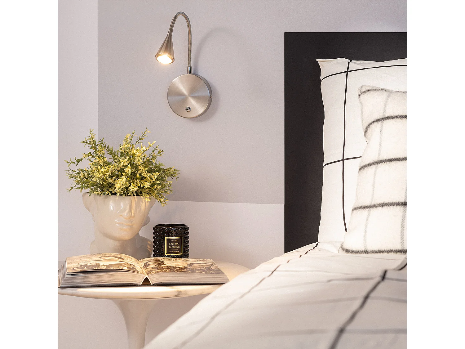 Lampada da Parete LED 3W Metallo con Interruttore Koiné 3000K Bianco Caldo