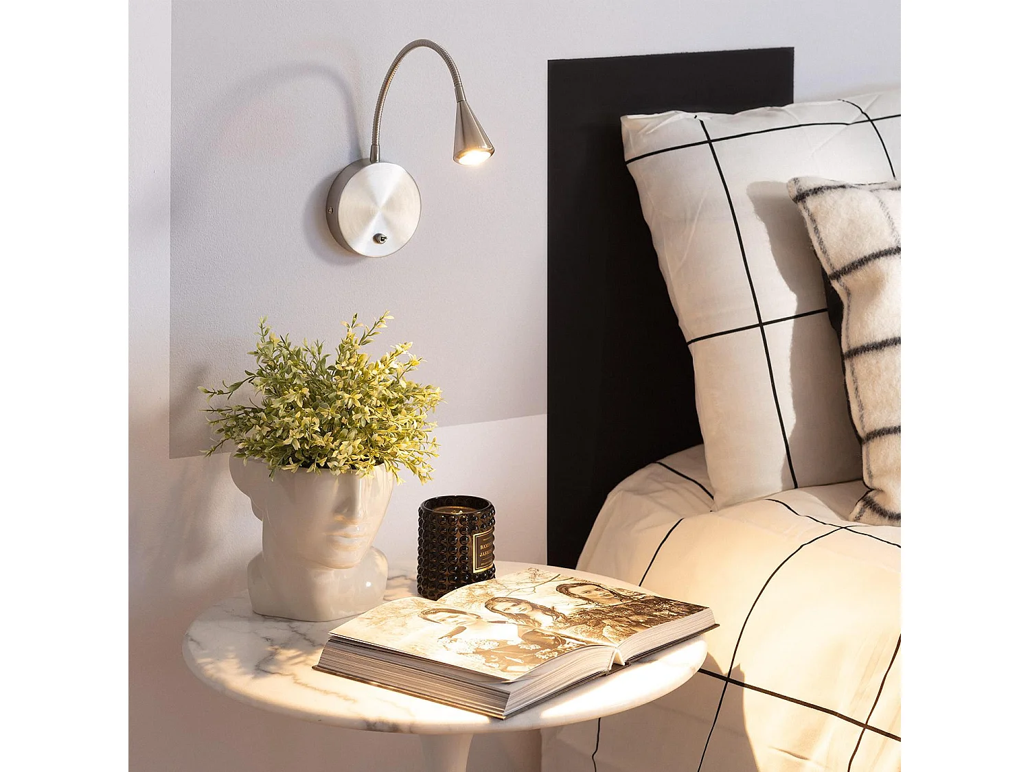 Lampe Murale LED Métal Koiné 3W avec Interrupteur  3000K Blanc chaud