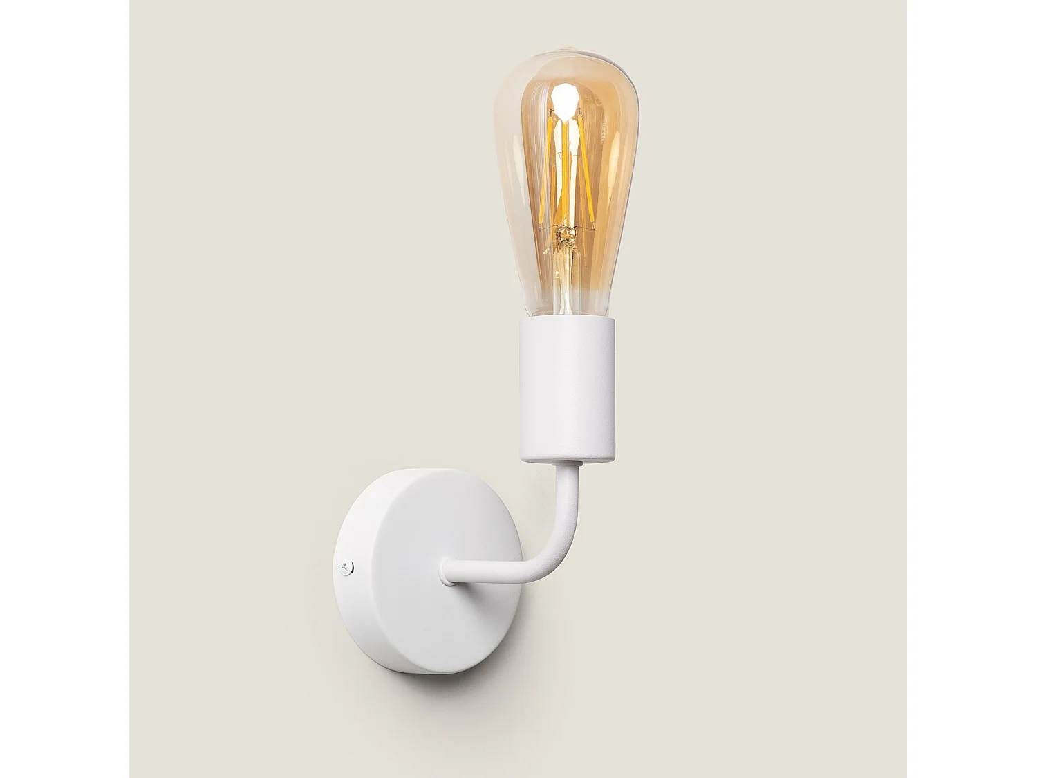 Lámpara de Pared de Metal Jayso Blanco