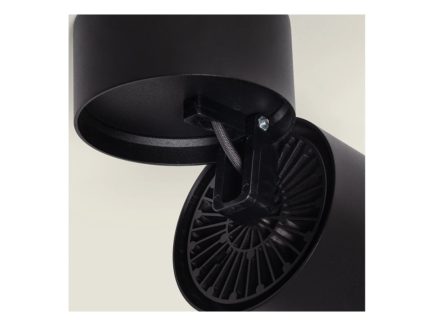 Applique LED 30W Alluminio Circolare Nero New Onuba 4000K Bianco Naturale