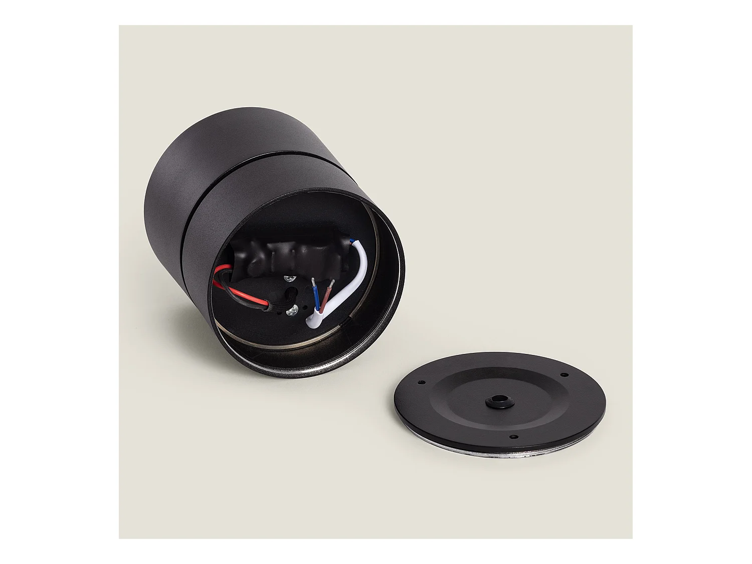 Applique LED 30W Alluminio Circolare Nero New Onuba 4000K Bianco Naturale