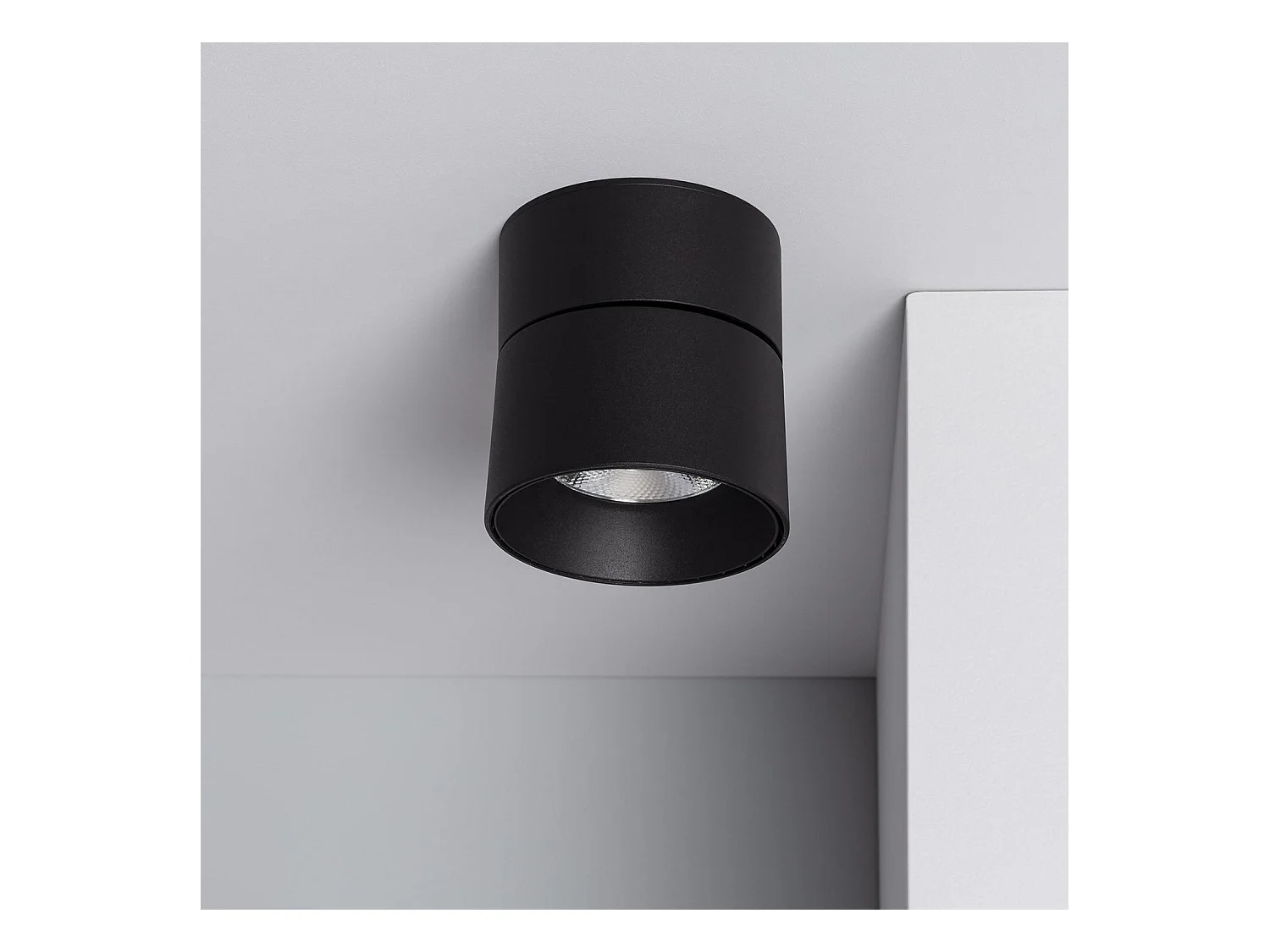 Applique LED 30W Aluminium Ronde Noire New Onuba 4000K Blanc neutre