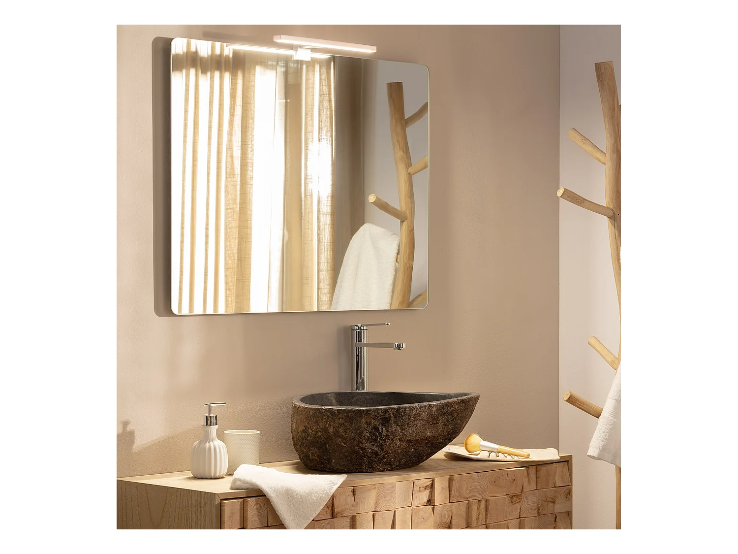 Applique LED Salle de Bain 5W Carl Blanche pour Miroir  4000K Blanc neutre