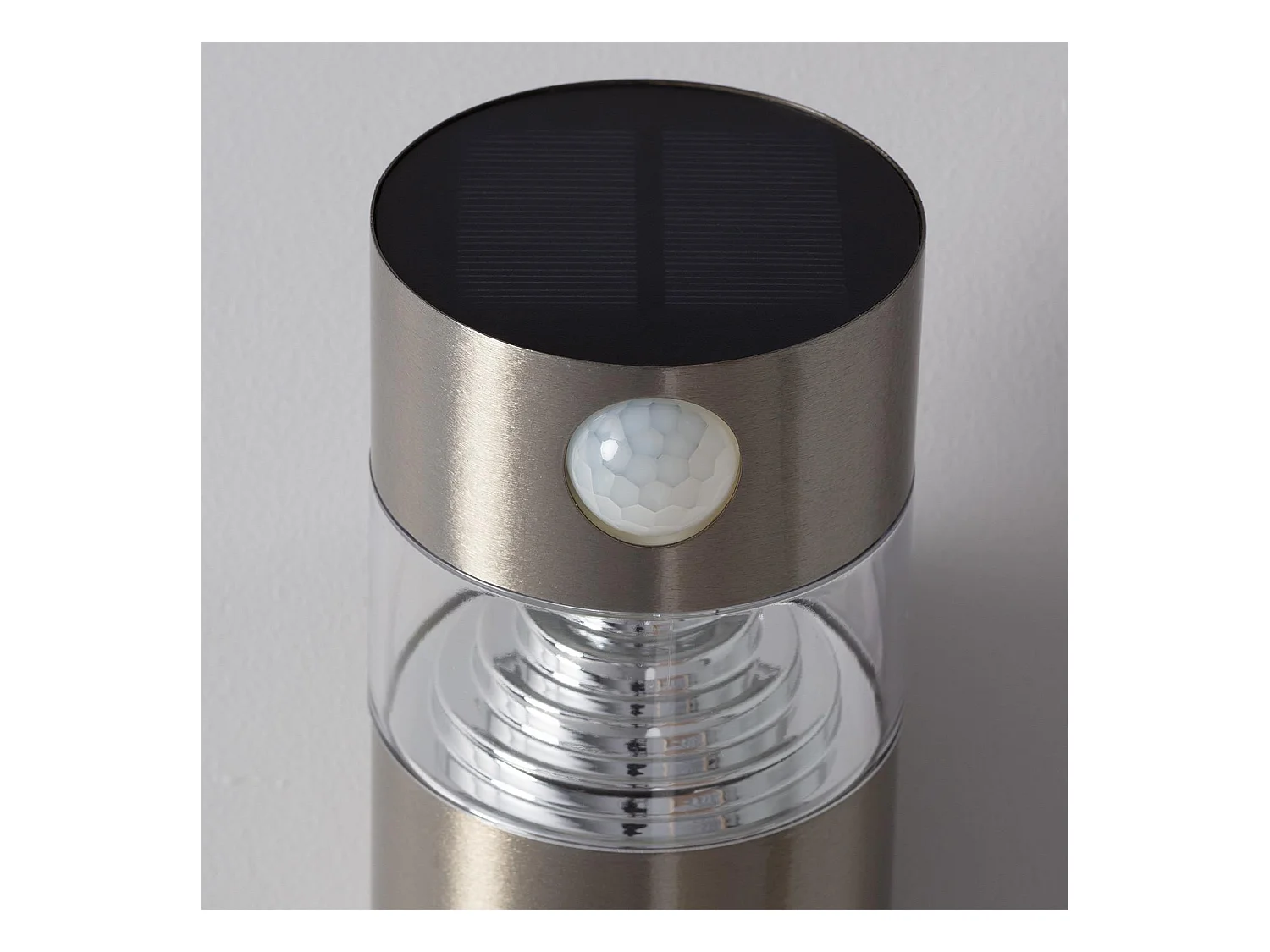 Applique Murale LED Extérieure Solaire Inti Inox avec Détecteur de Présence PIR 6000K Blanc froid