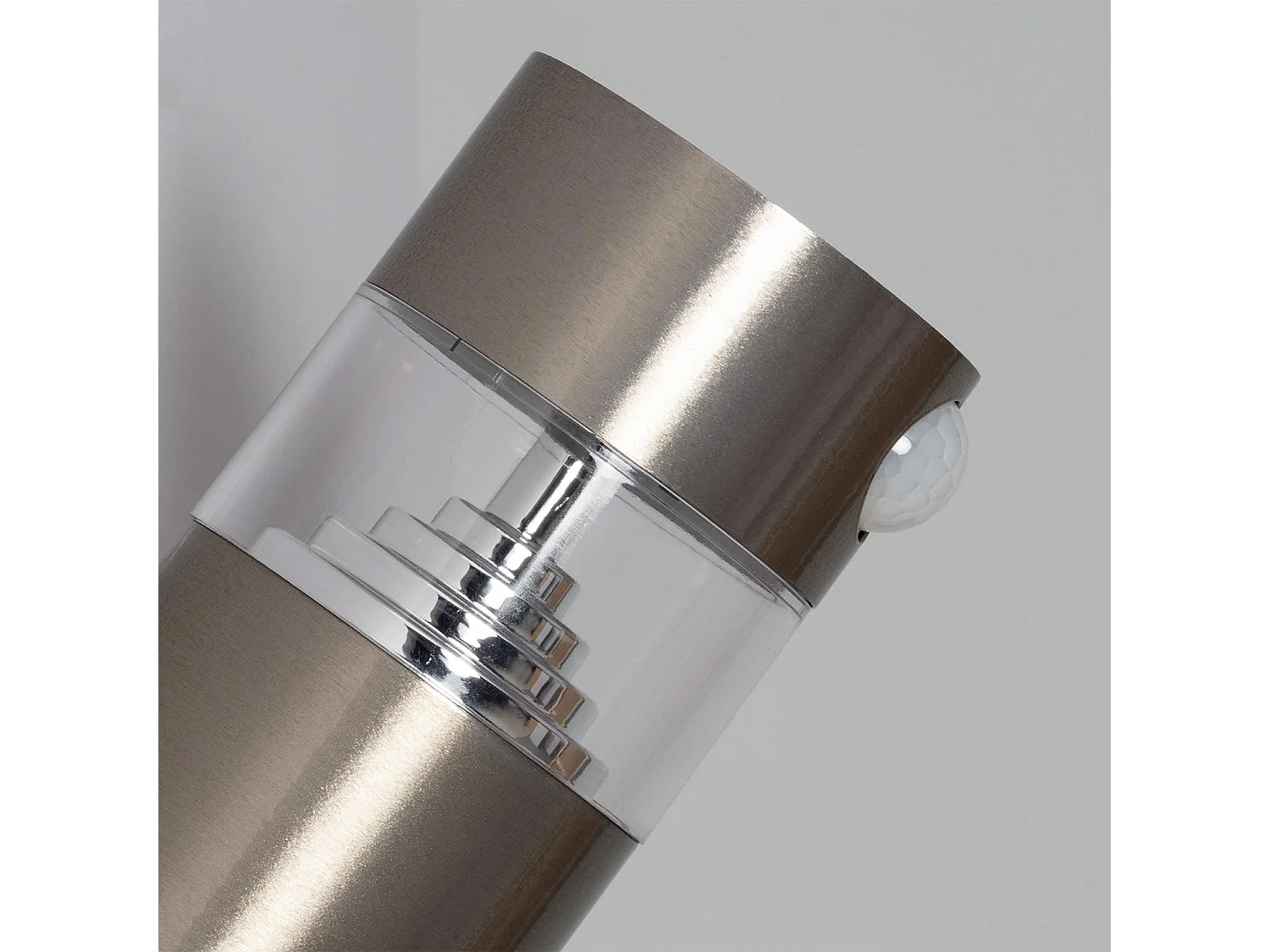 Applique da Parete LED 1.5W Solare in Acciaio Inossidabile con Sensore di Movimento PIR Inti 6000K Bianco Freddo
