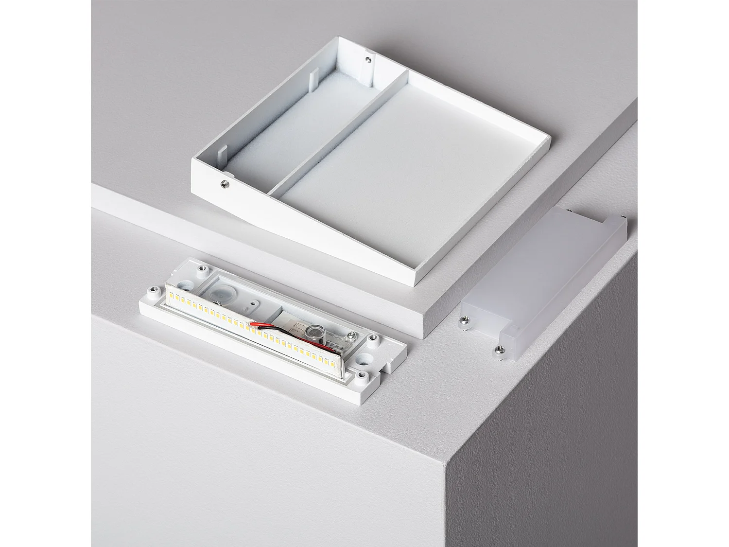 Balise LED Extérieure 6.5W en Saillie au Mur Carrée Jade Blanche Blanc Blanc Neutre 4000K4000K