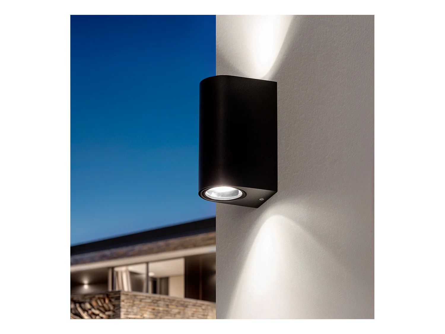 Applique Murale Extérieure Aluminium Éclairage Double Face Big Gala Noir