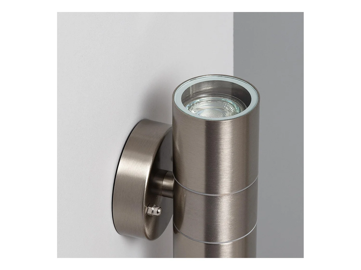 Applique Murale Extérieure Acier Inoxydable Éclairage Double Face Satin  Argent