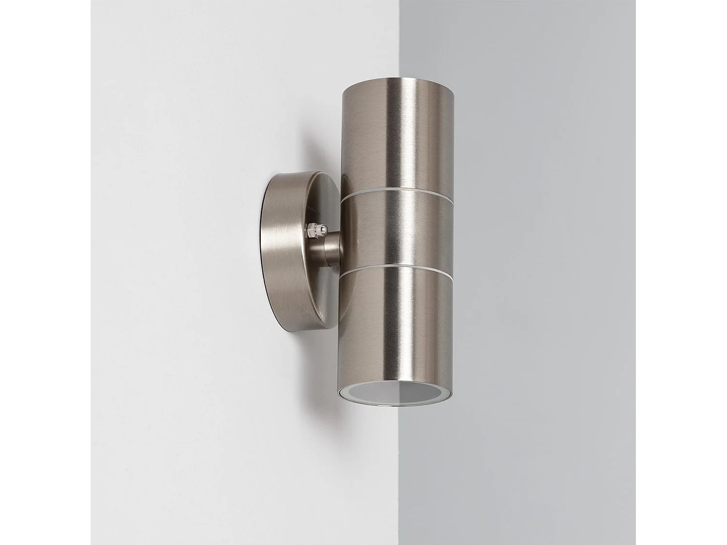 Applique Murale Extérieure Acier Inoxydable Éclairage Double Face Satin  Argent