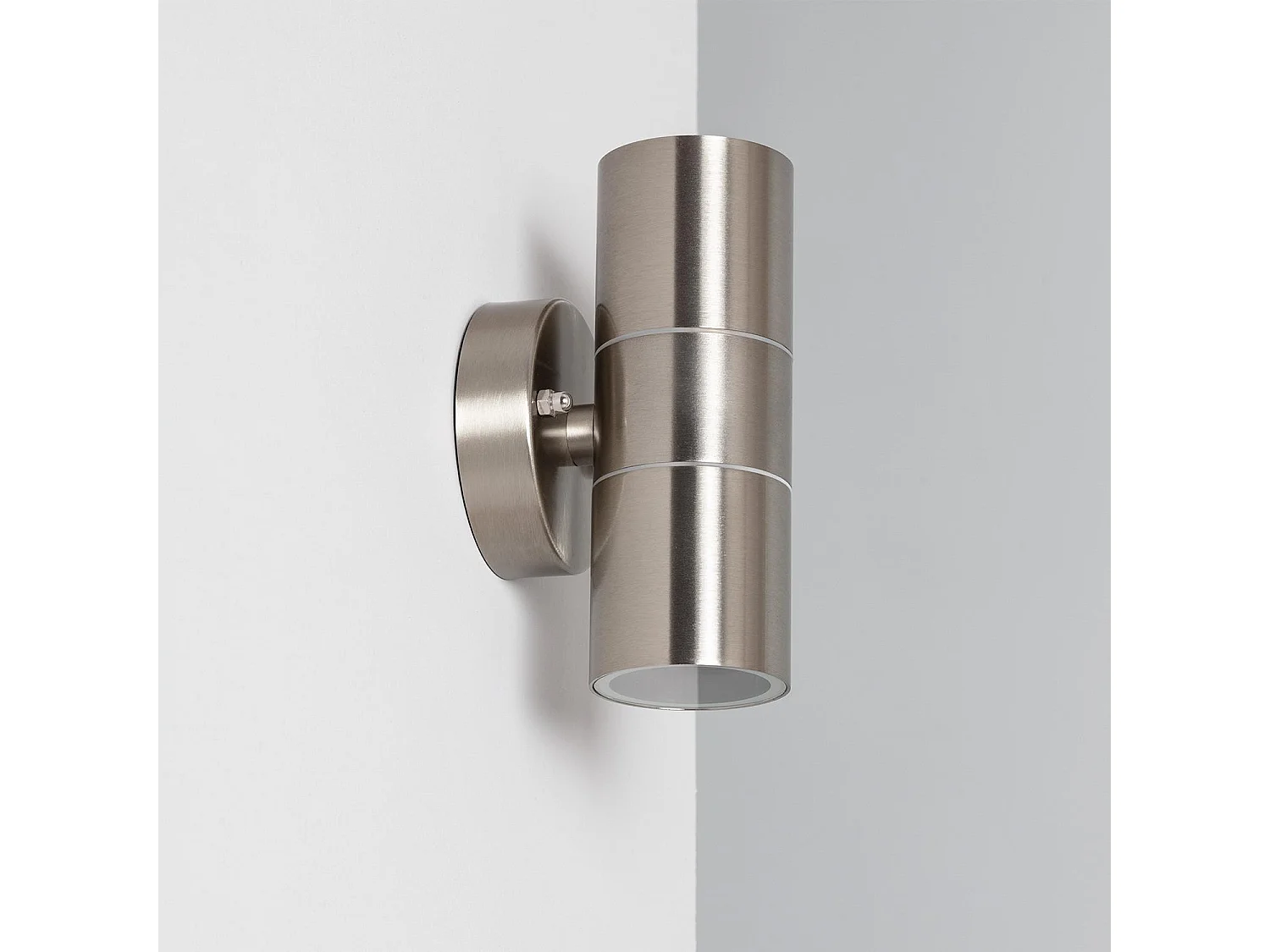 Applique Murale Extérieure Acier Inoxydable Éclairage Double Face Satin  Argent