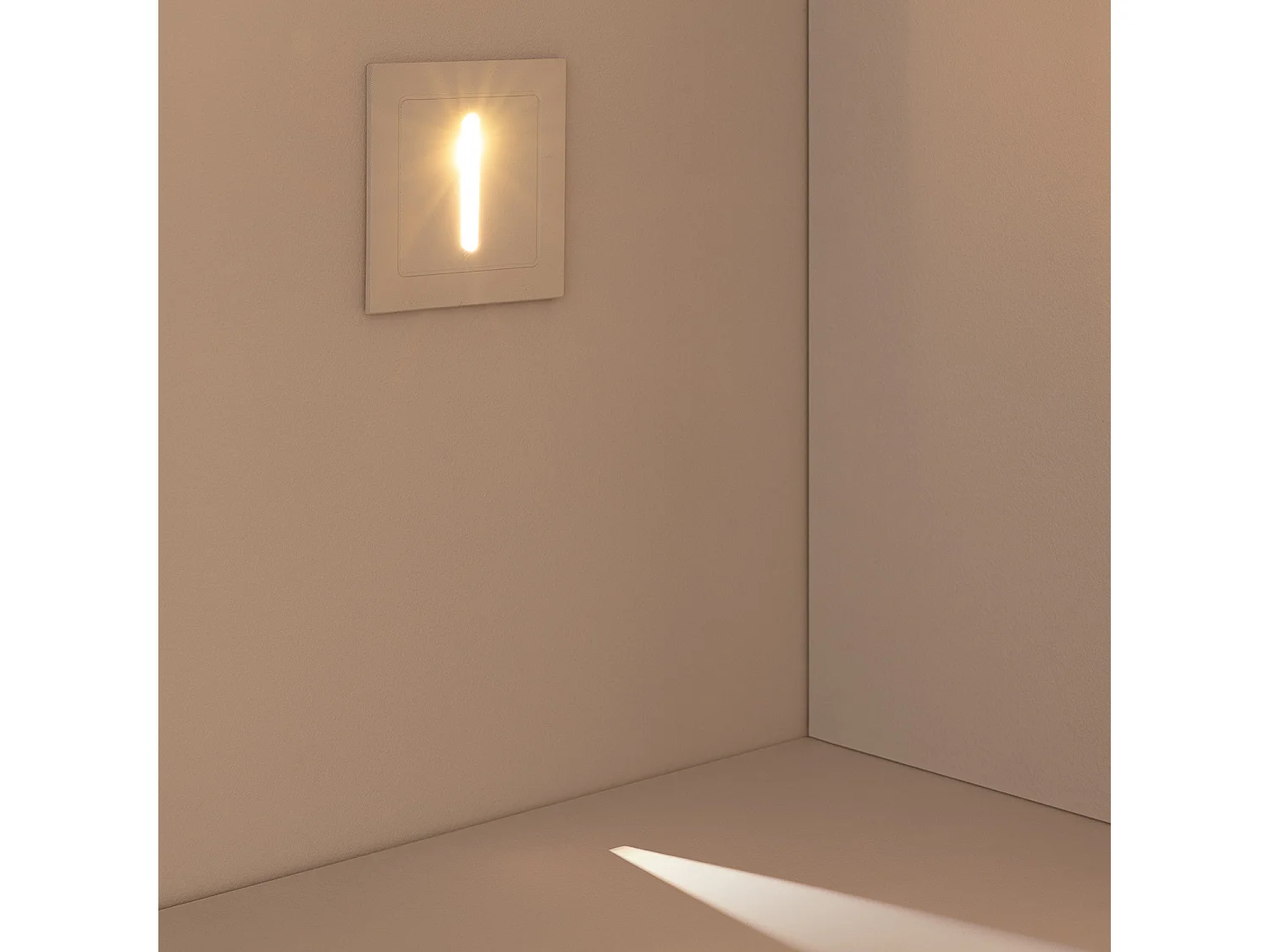 Balise LED Extérieure 3W Encastrable au Mur Wabi Linéaire  Blanche 2700K Blanc chaud