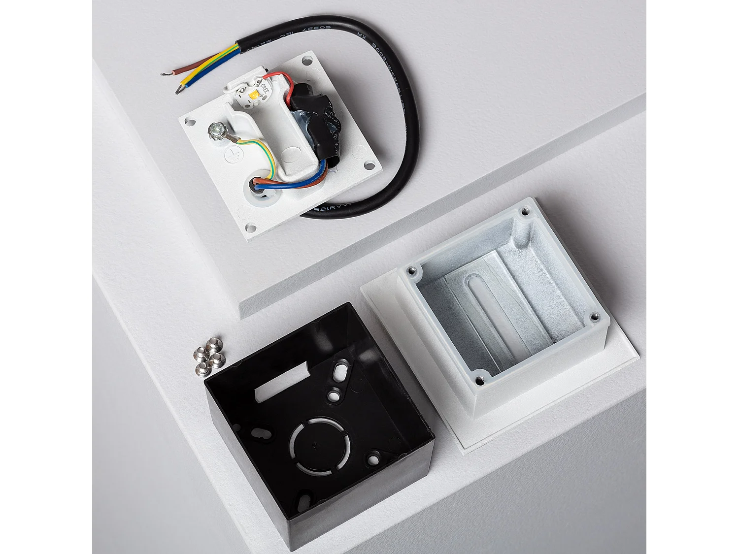 Balise LED Extérieure 3W Encastrable au Mur Wabi Linéaire  Blanche 2700K Blanc chaud