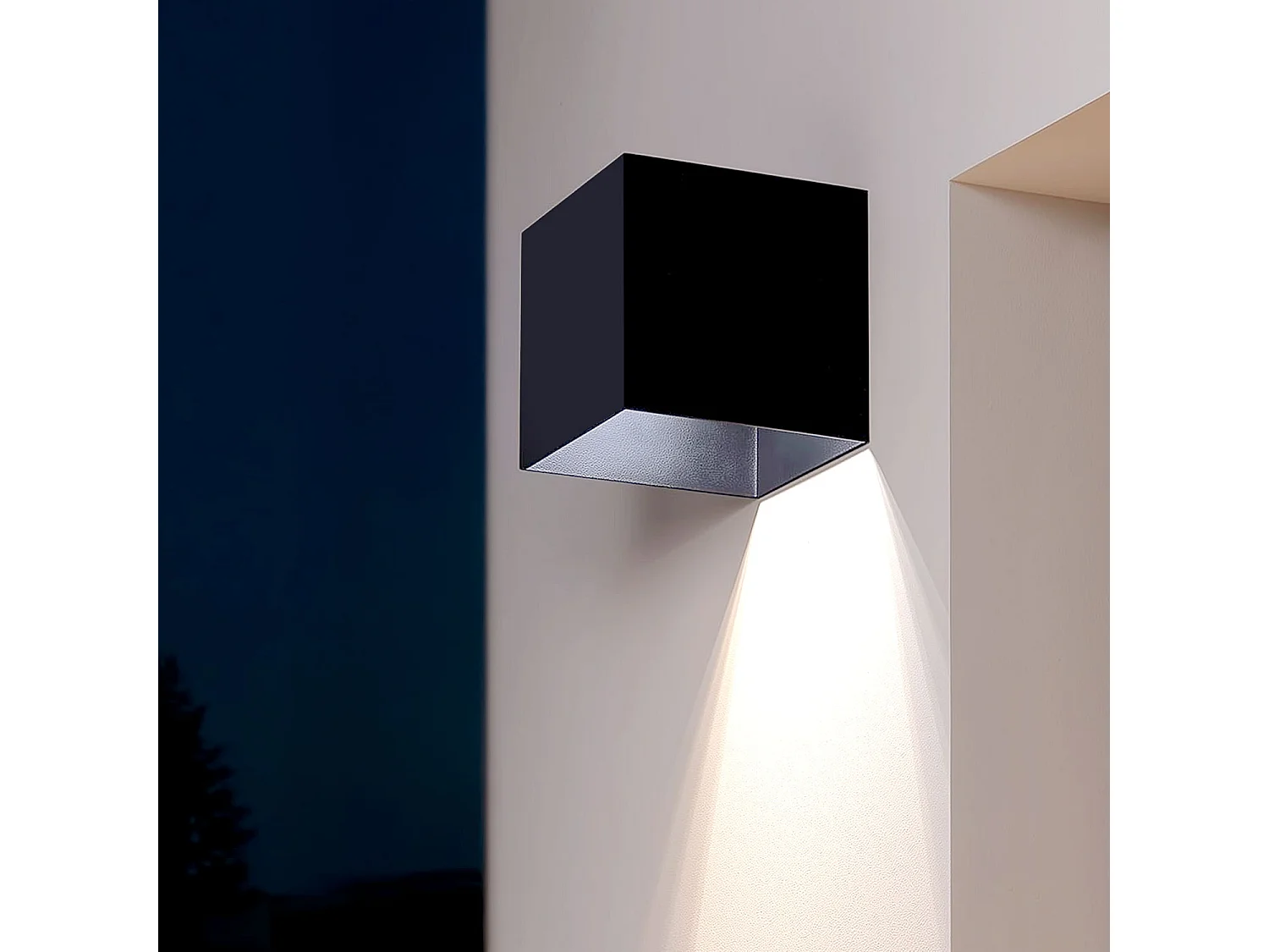 Applique Murale LED Extérieure Solaire Eros avec Détecteur de Mouvement Radar IP65 3000K Blanc chaud