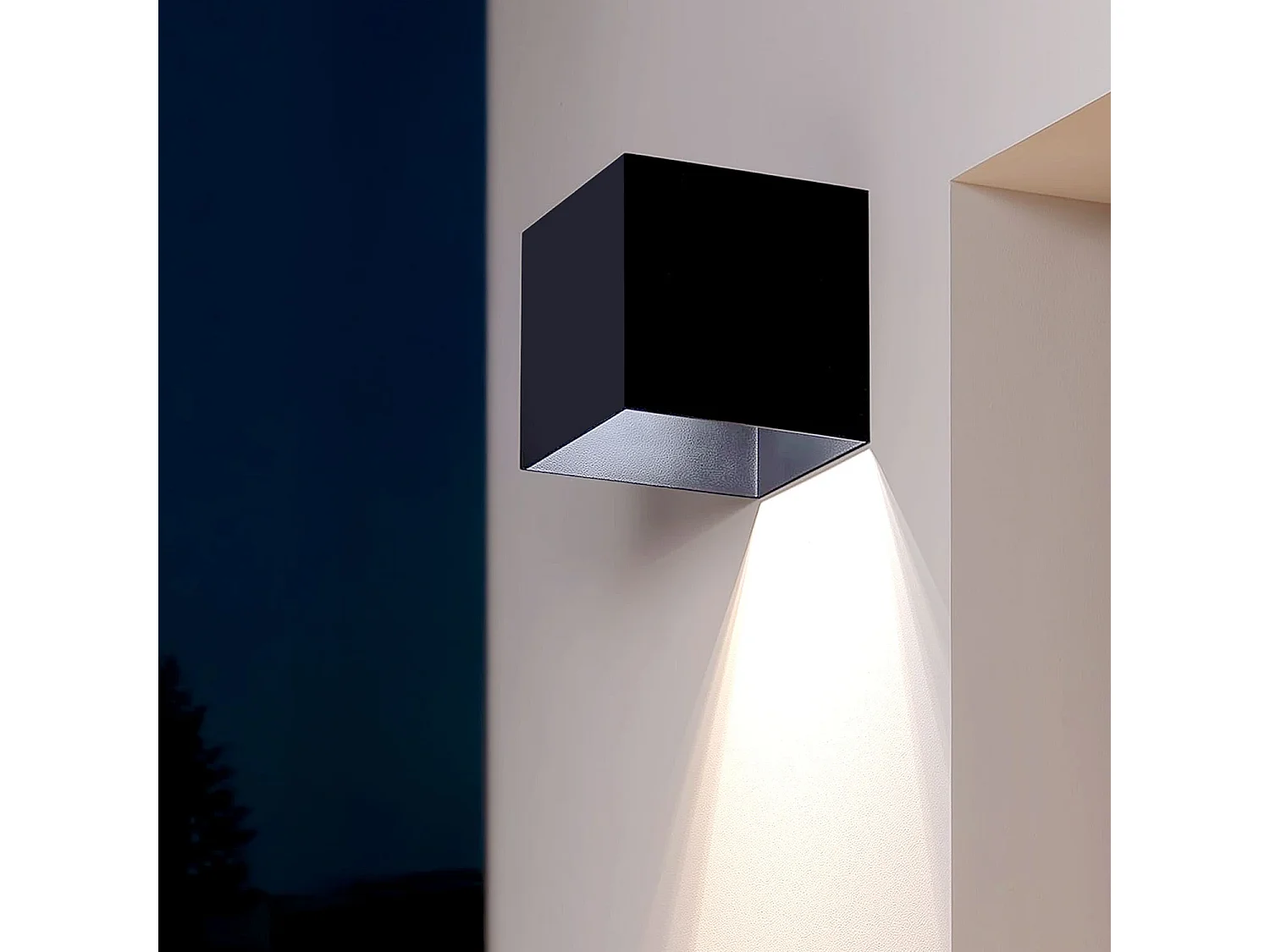 Applique Murale LED Extérieure Solaire Eros avec Détecteur de Mouvement Radar IP65 3000K Blanc chaud