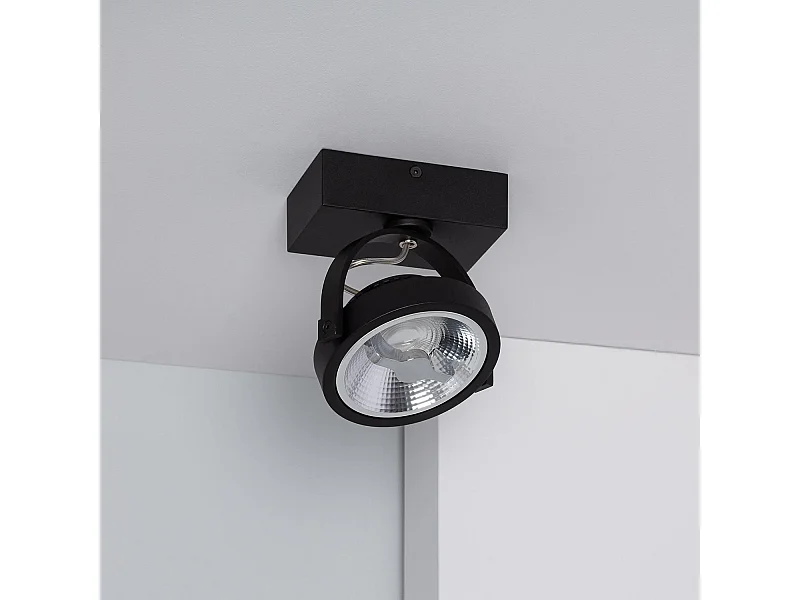 Spot LED 15W CREE en Saillie Orientable AR111 Dimmable Noir 5500K Blanc froid