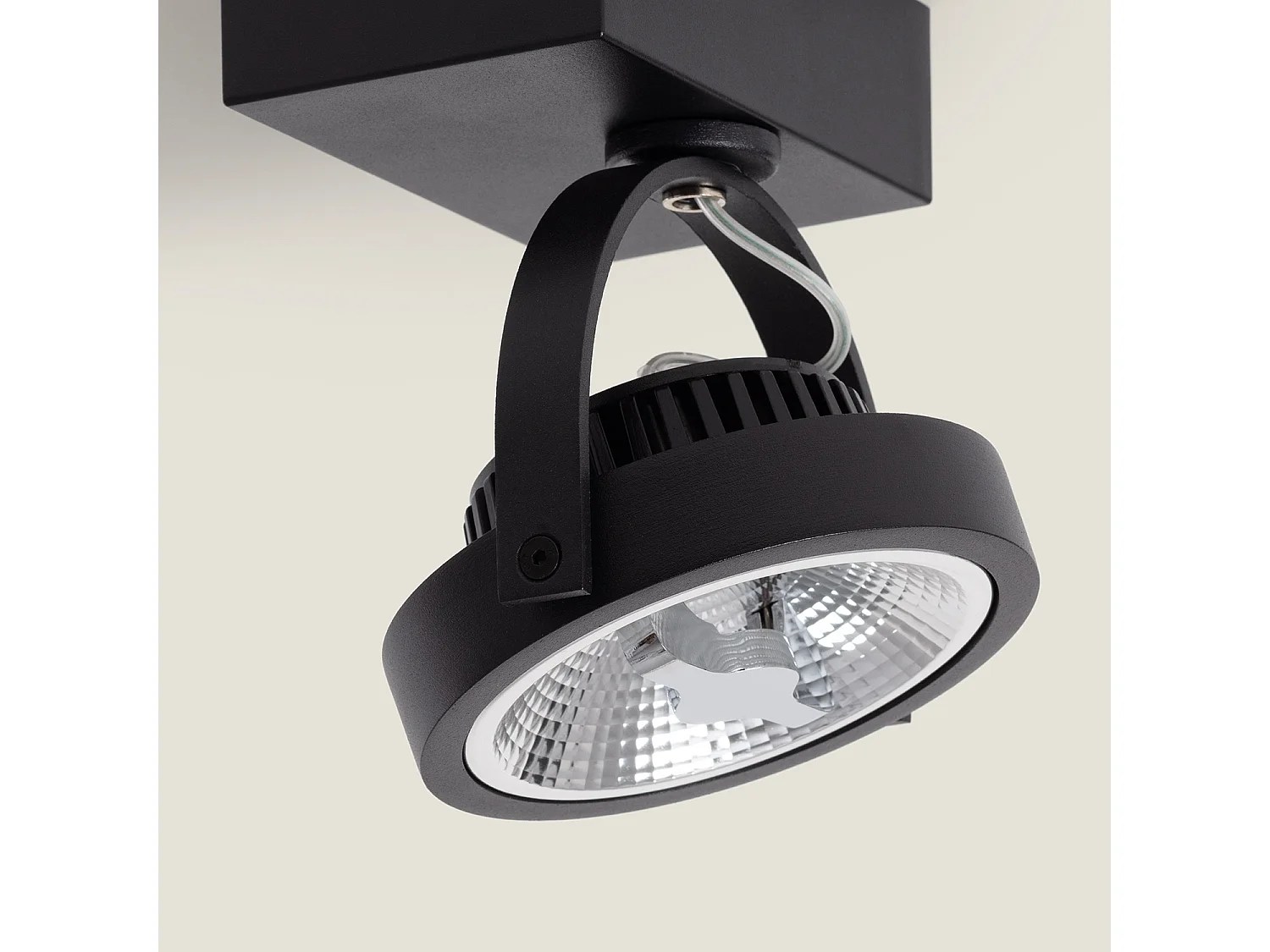 Spot LED 15W CREE en Saillie Orientable AR111 Dimmable Noir 5500K Blanc froid