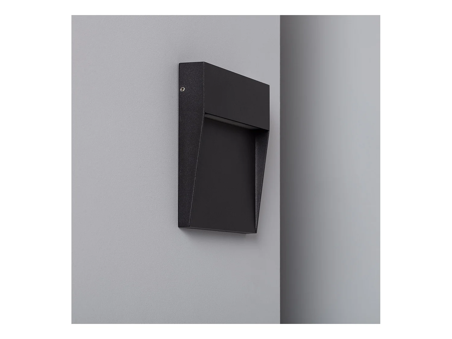 Baliza Exterior LED 6.5W Superficie Pared Cuadrado Negro Jade  Blanco Neutro 4000K