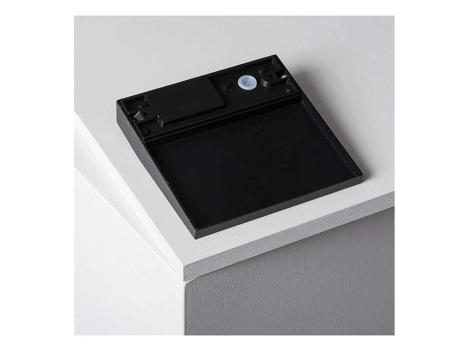 Baliza Exterior LED 6.5W Superficie Pared Cuadrado Negro Jade  Blanco Neutro 4000K