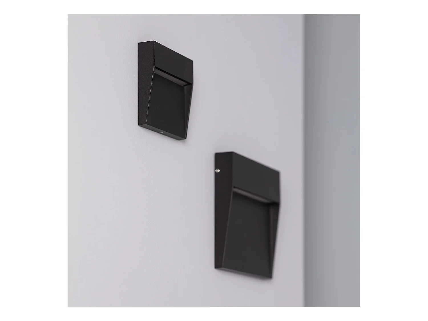 Baliza Exterior LED 6.5W Superficie Pared Cuadrado Negro Jade  Blanco Neutro 4000K