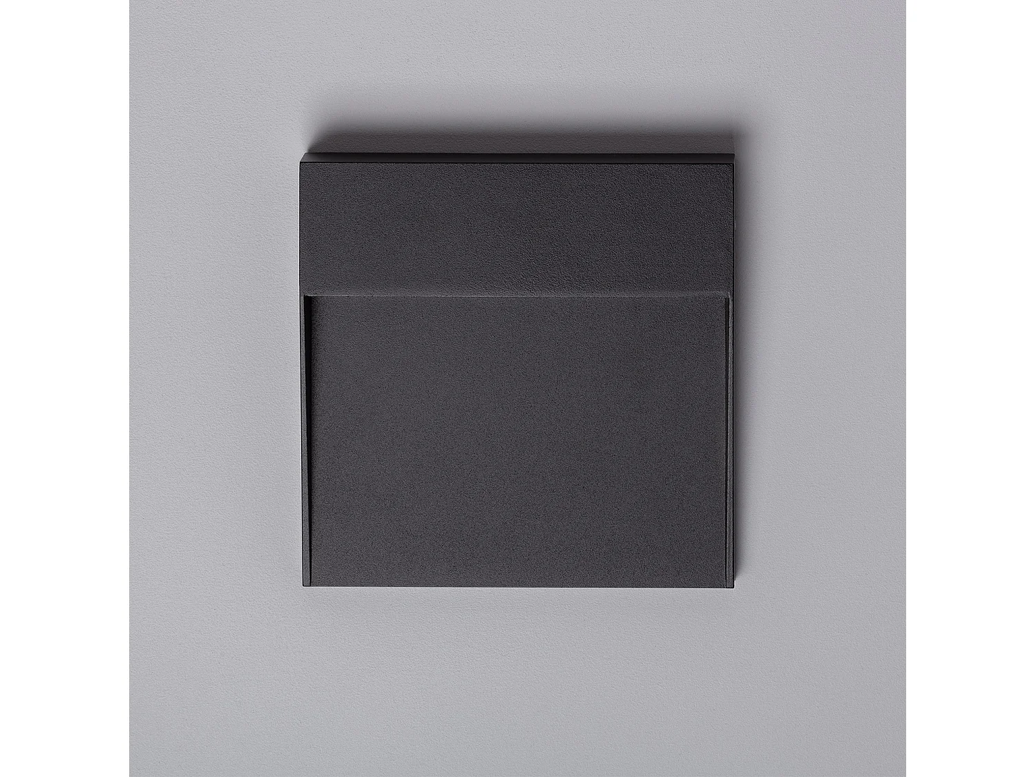 Baliza Exterior LED 6.5W Superficie Pared Cuadrado Negro Jade  Blanco Neutro 4000K