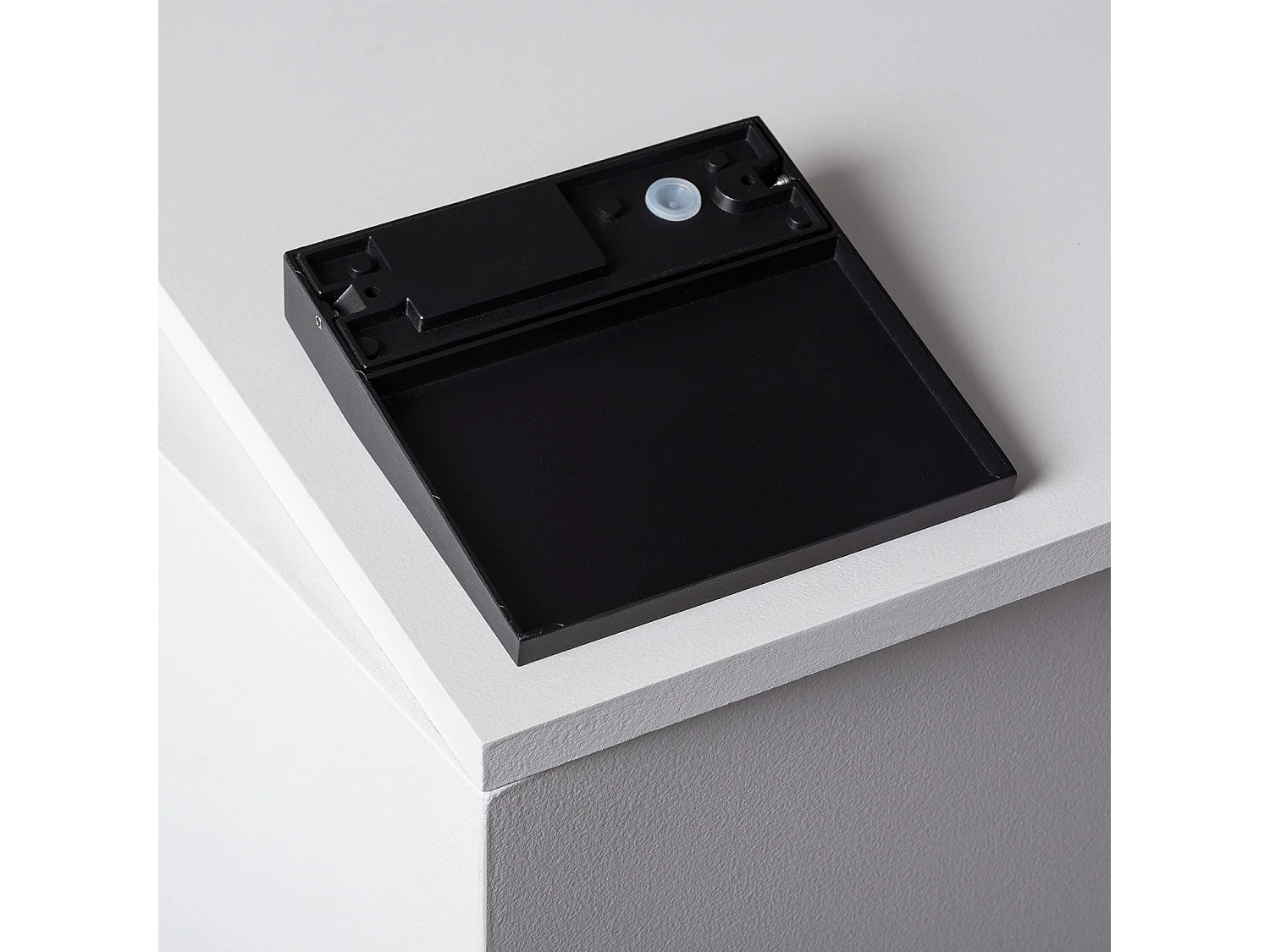 Baliza Exterior LED 6.5W Superficie Pared Cuadrado Negro Jade  Blanco Neutro 4000K