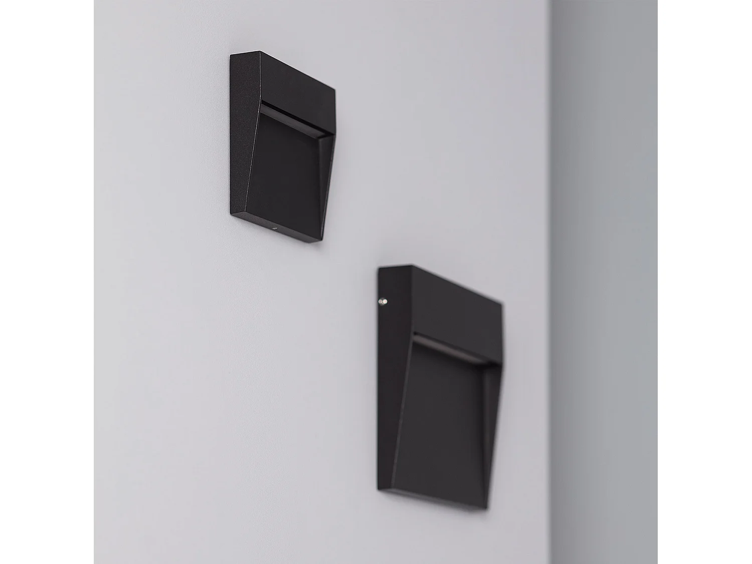 Baliza Exterior LED 6.5W Superficie Pared Cuadrado Negro Jade  Blanco Neutro 4000K