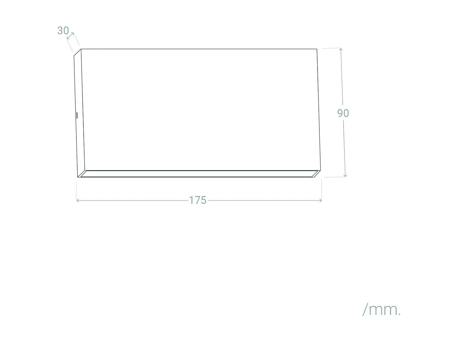 Applique Murale LED Extérieure Einar 12W Éclairage Double Face Rectangulaire Blanche  4000K Blanc neutre