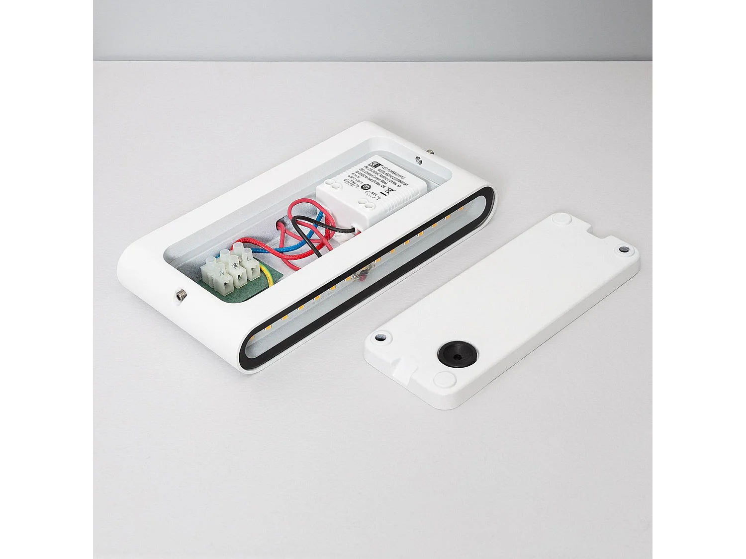 Applique Murale LED Extérieure Einar 12W Éclairage Double Face Rectangulaire Blanche  4000K Blanc neutre