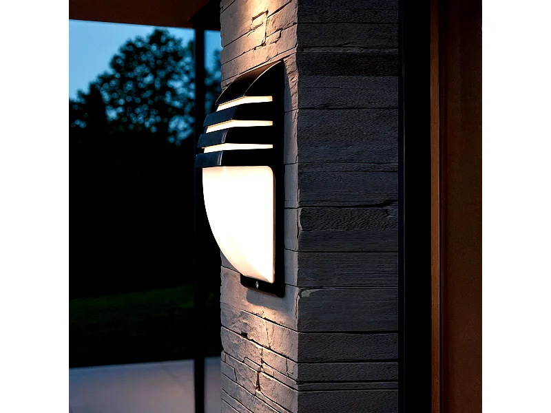 Aplique de Pared Exterior Aluminio Titus Grid Negro