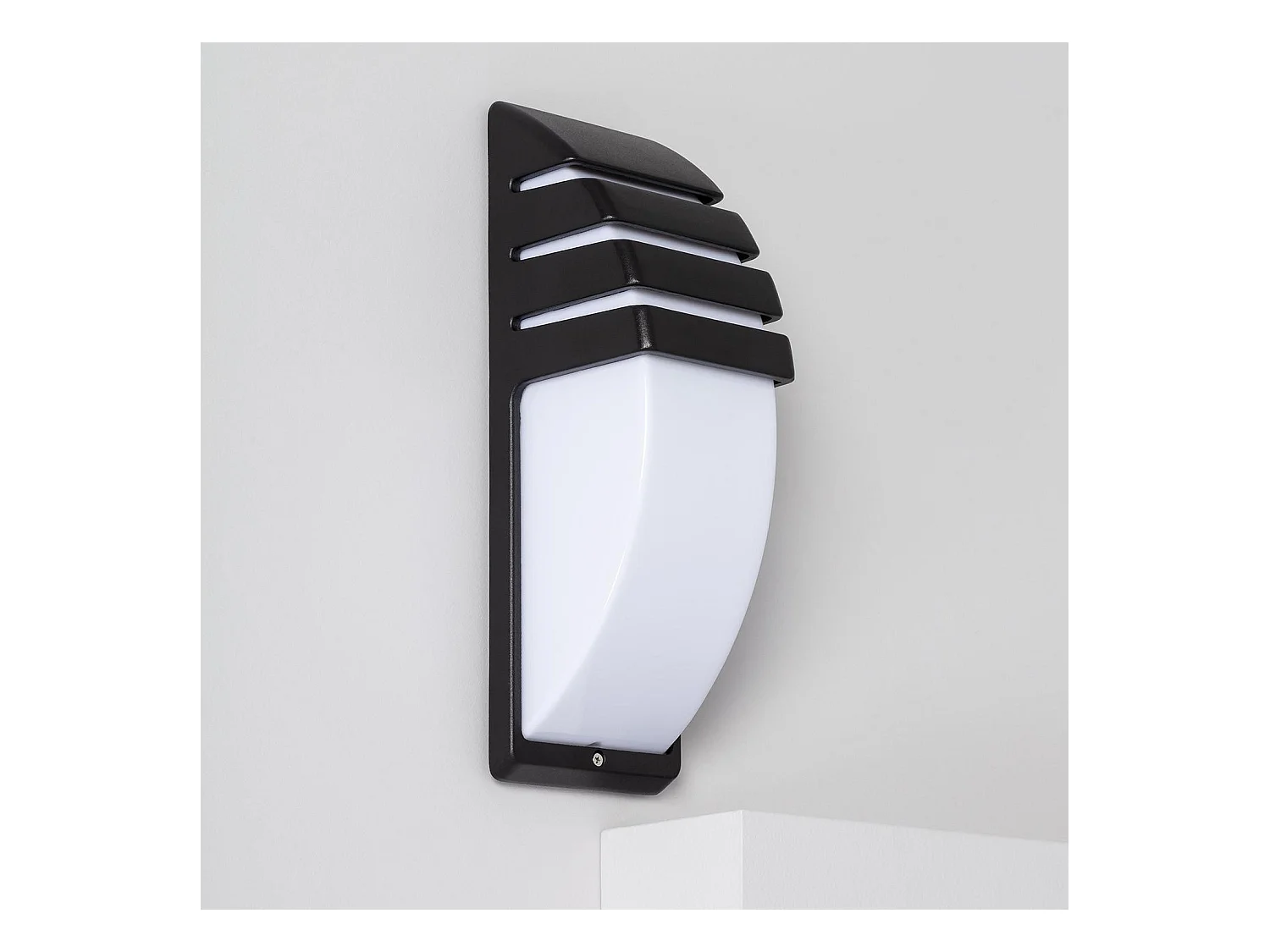 Aplique de Pared Exterior Aluminio Titus Grid Negro