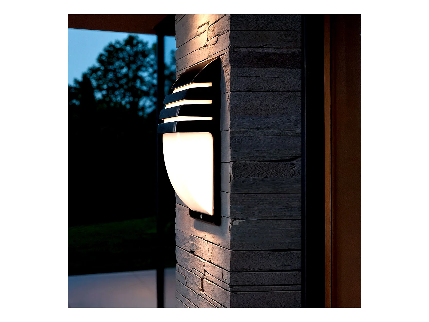 Aplique de Pared Exterior Aluminio Titus Grid Negro